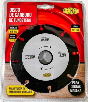 Disco-Tungsteno P/Madera 115Mm