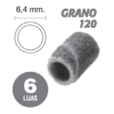 Bandas - Lija Grano120 X6 T201