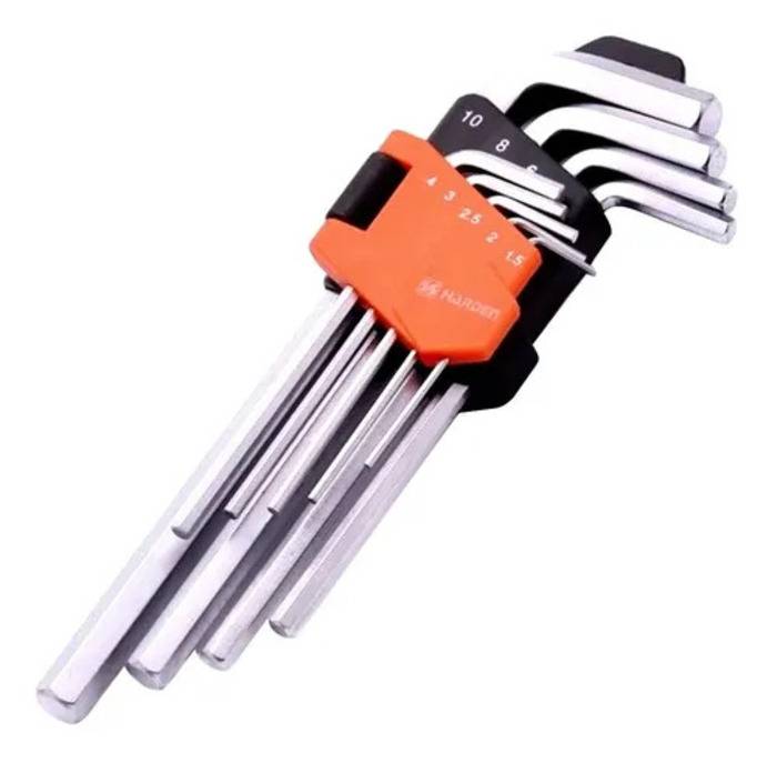 Juego Llaves Allen Hexag 9 Pza