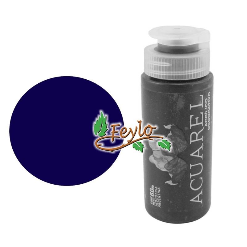 Acrilico Decorativo X 60Cc Acuarel Azul Traful