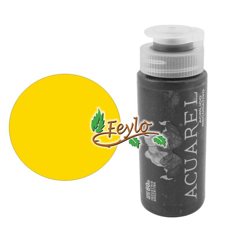 Acrilico Decorativo X 60Cc Acuarel Amarillo