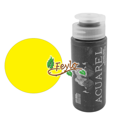Acrilico Decorativo X 60Cc Acuarel Amarillo Fluo