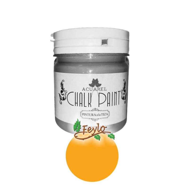 Pintura A La Tiza Acuarel X 200 Cc Naranja Calimera