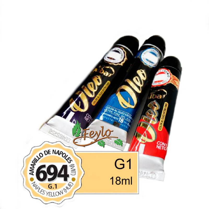 Oleo Alba G1 X 18 Ml Amarillo De Napoles