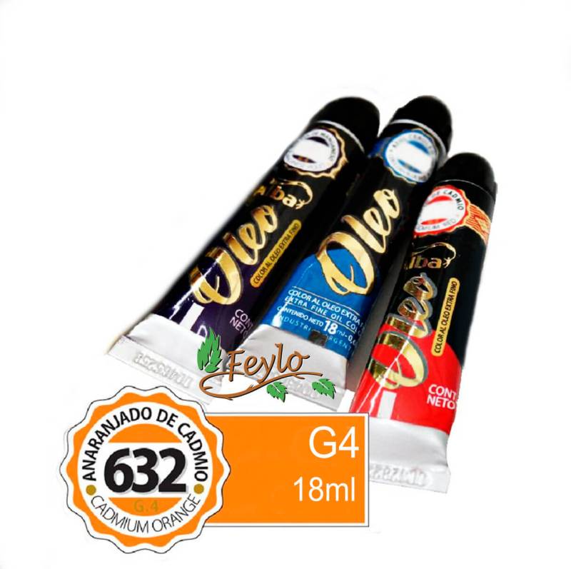Oleo Alba G4 X 18 Ml Anaranjado De Cadmio