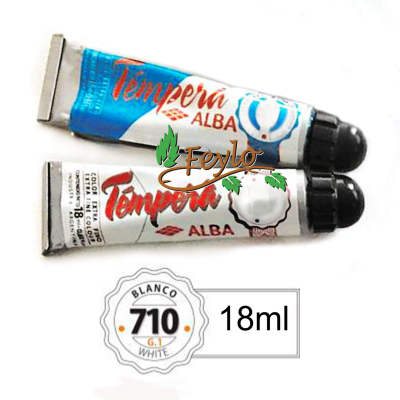 Tempera Prof. Alba  X 18 Ml Blanco