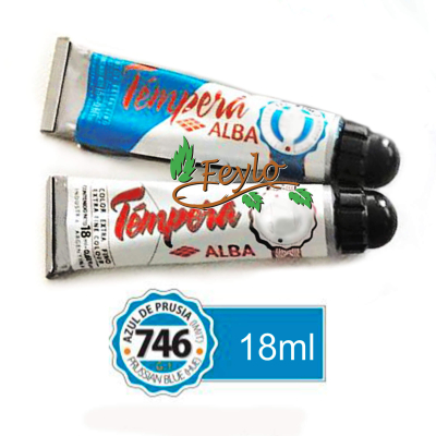 Tempera Prof. Alba  X 18 Ml Azul De Prusia (Imit)