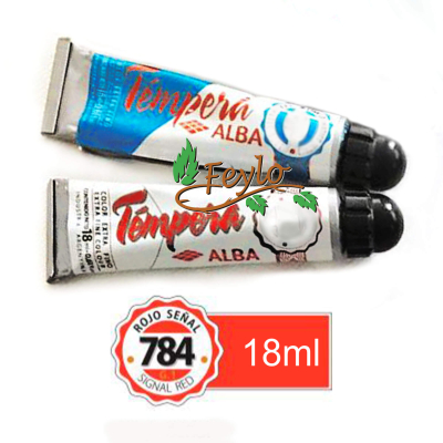 Tempera Prof. Alba  X 18 Ml Rojo Señal