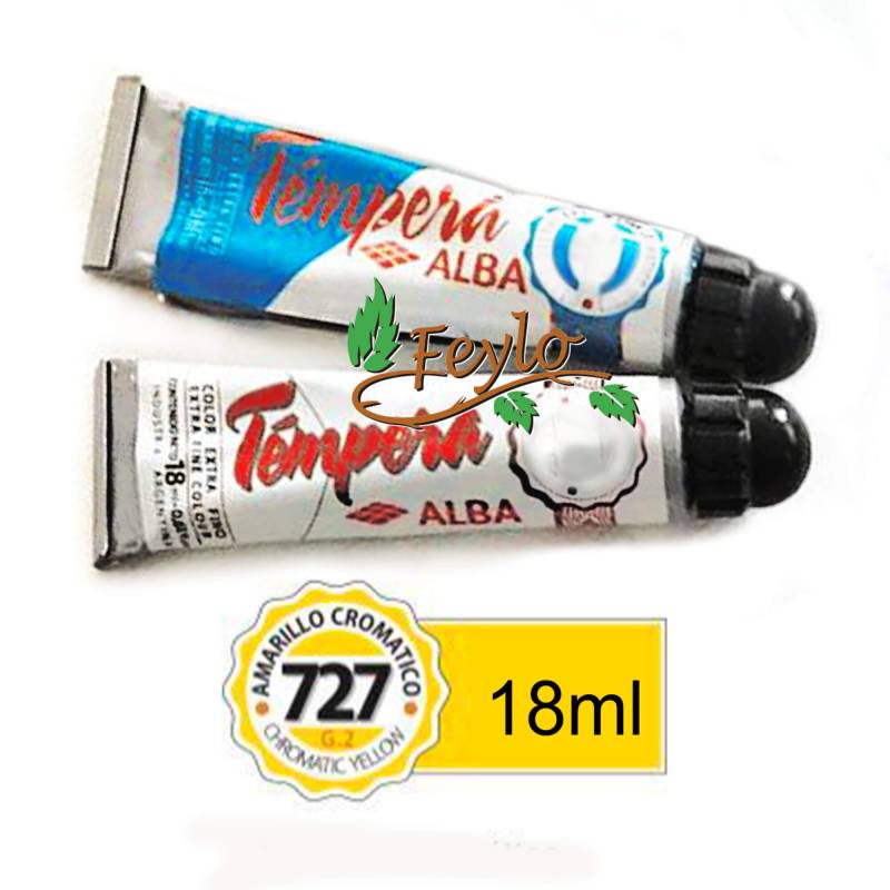 Tempera Prof. Alba Cromaticos X 18 Ml Amarillo Cromatico