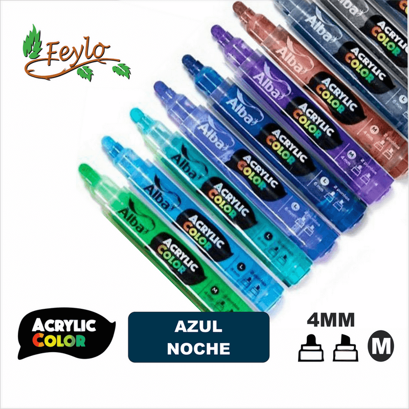 Acrylic Colour Azul Noche Punta 4Mm