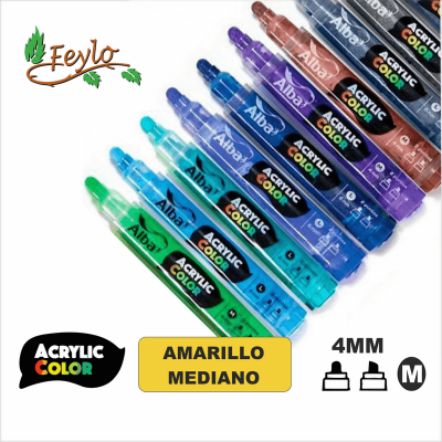 Acrylic Colour Amarillo Mediano Punta 4Mm