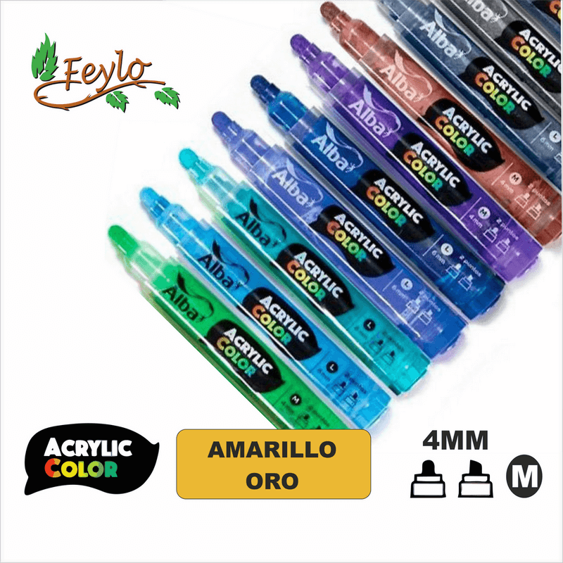 Acrylic Colour Amarillo Oro Punta 4Mm