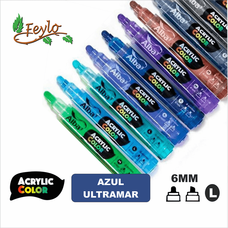 Acrylic Colour Azul Ultramar Punta 6Mm