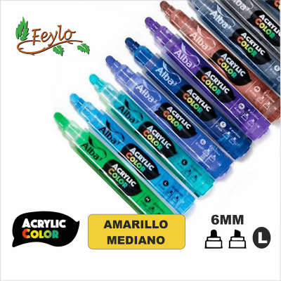Acrylic Colour Amarillo Mediano Punta 6Mm