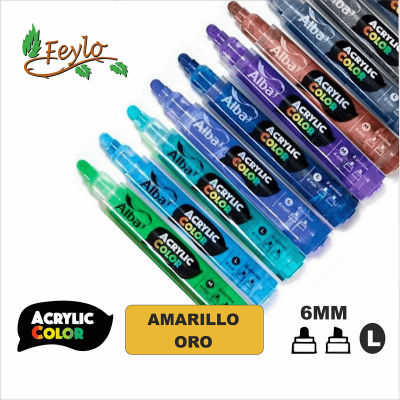 Acrylic Colour Amarillo Oro Punta 6Mm