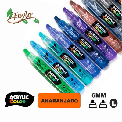 Acrylic Colour Anaranjado Punta 6Mm