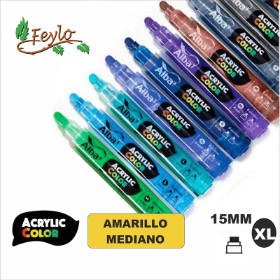 Acrylic Colour Amarillo Mediano Punta 15Mm