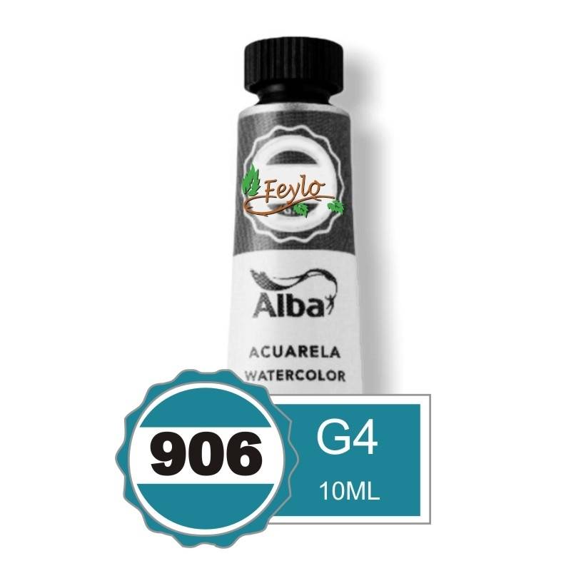 Acuarela Alba Profesional G4 X 10Cc Turquesa Titanato