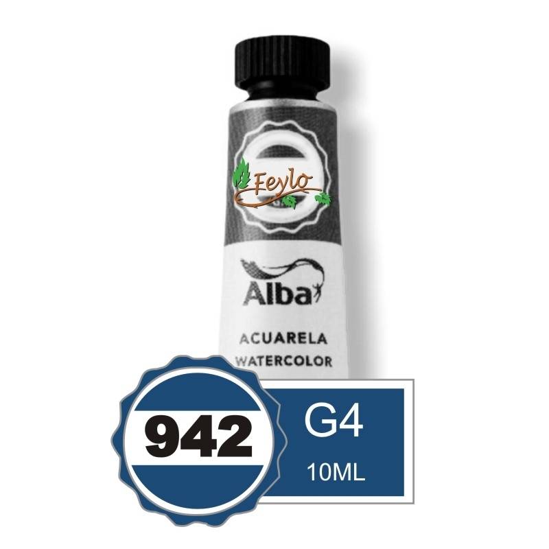 Acuarela Alba Profesional G4 X 10Cc Azul Ceruleo