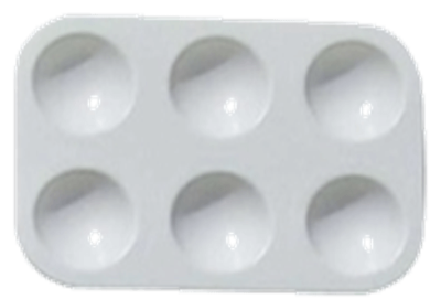 Mezcladora Plastica Rectangular X 6 Cavidades (12 X 8) 