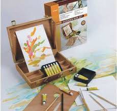 Caja Con Atril + Set De Acrilicos
