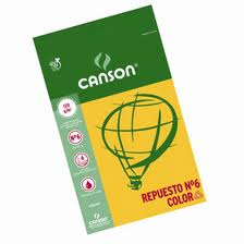 Repuesto Canson  De Dibujo Color  Nº6 X 120 Grs