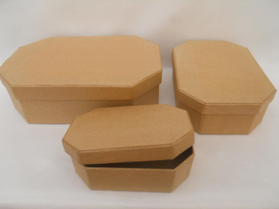 Caja Carton Octogonal V. Mediana Lisa 16X11X5