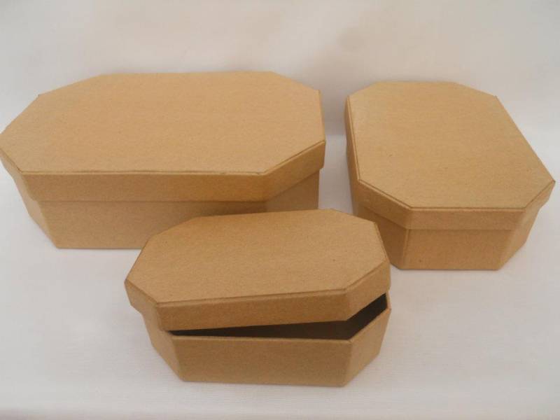 Caja Carton Octogonal V. Mediana Lisa 16X11X5
