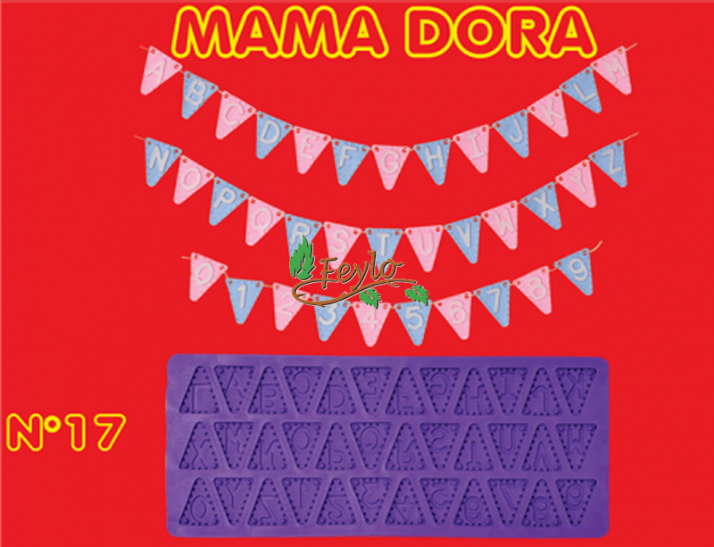 Moldes De Caucho Banderines M. Dora Nº17