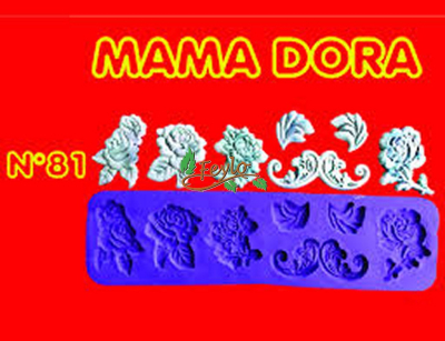 Moldes De Caucho Flores Y Hojas M. Dora Nº81