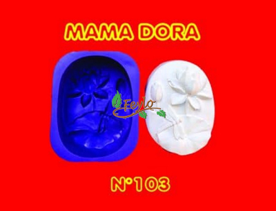 Molde De Caucho Flor Con Libelula M. Dora Nº103