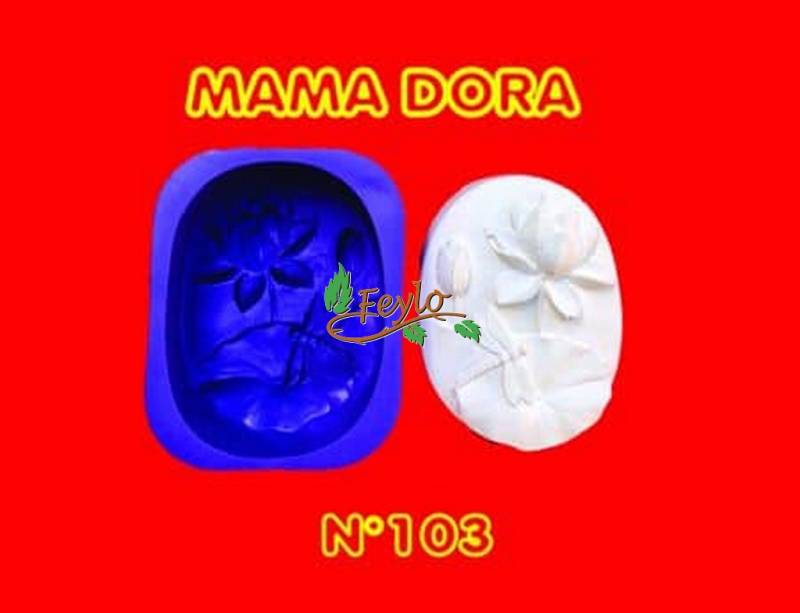 Molde De Caucho Flor Con Libelula M. Dora Nº103