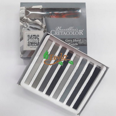 Set T. Pastel Carre Deg.grises X 8