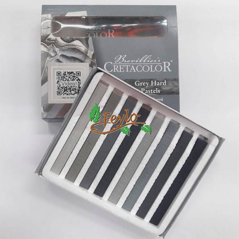 Set T. Pastel Carre Deg.grises X 8