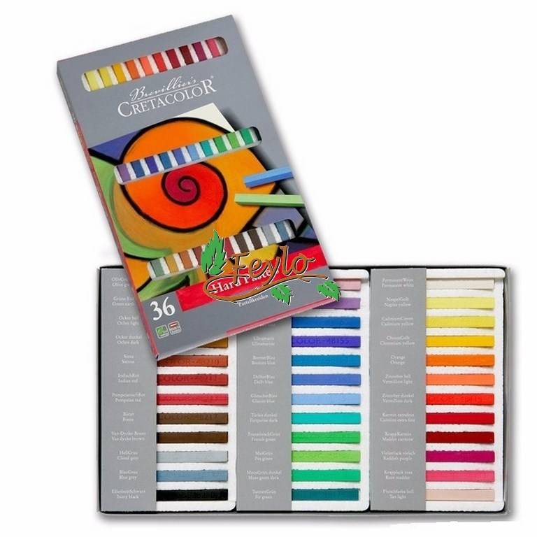 Set T.pastel Carre X36 Colores (Caja)