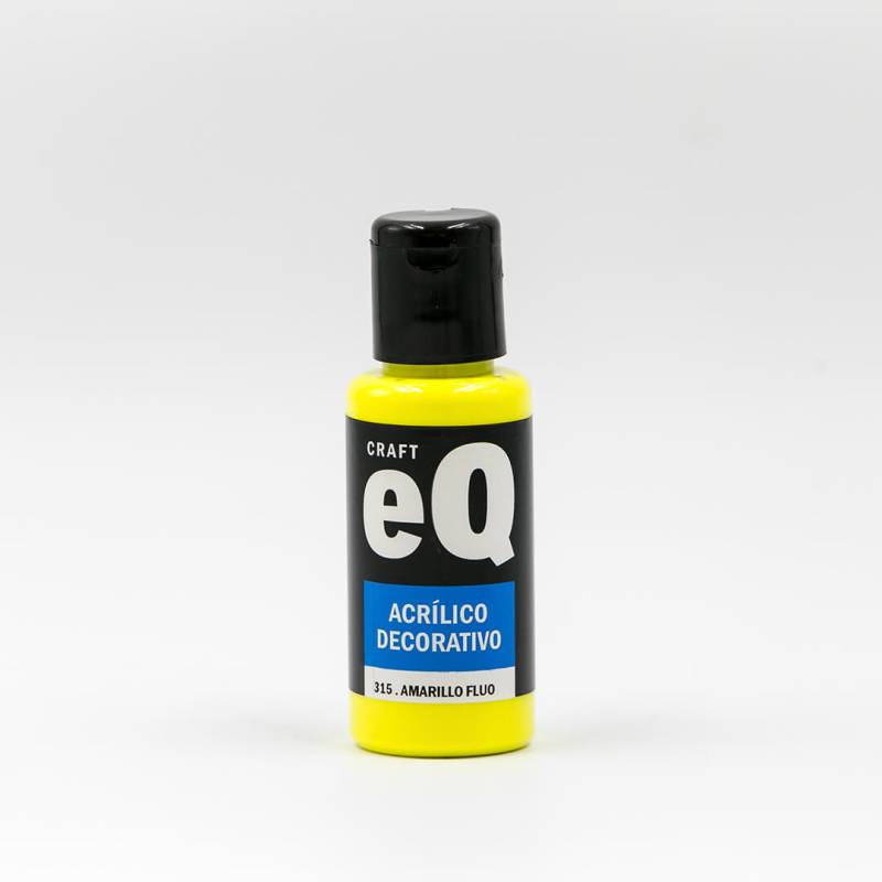 Acrilicos Decorativos Eq X 50 Cc  Amarillo Fluo
