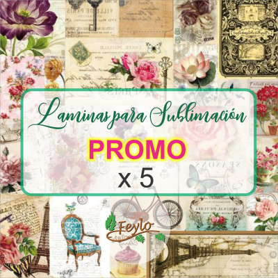 Promo Laminas Para Sublimacion Eq X 5 Unid.