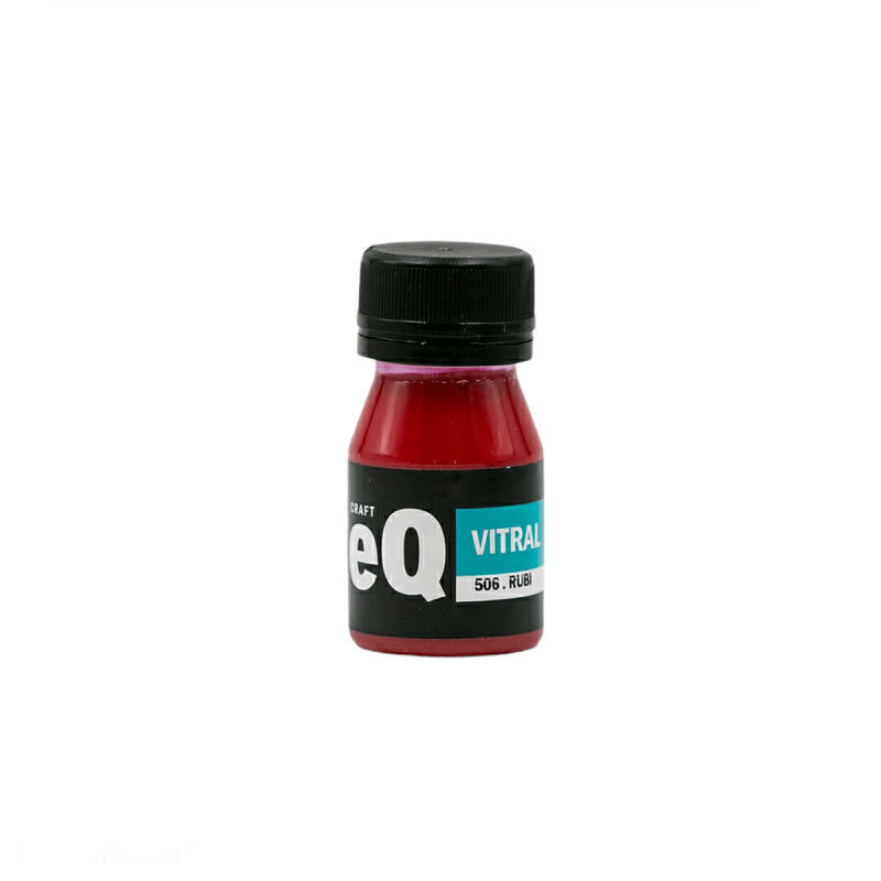 Laca Vitral Al Agua Eq Arte X 37Ml Rubi