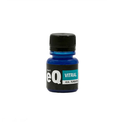 Laca Vitral Al Agua Eq Arte X 37Ml Turquesa