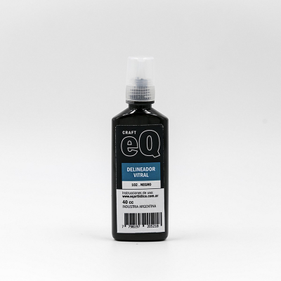 Delineador Vitral Eq Arte X 40 Ml Negro