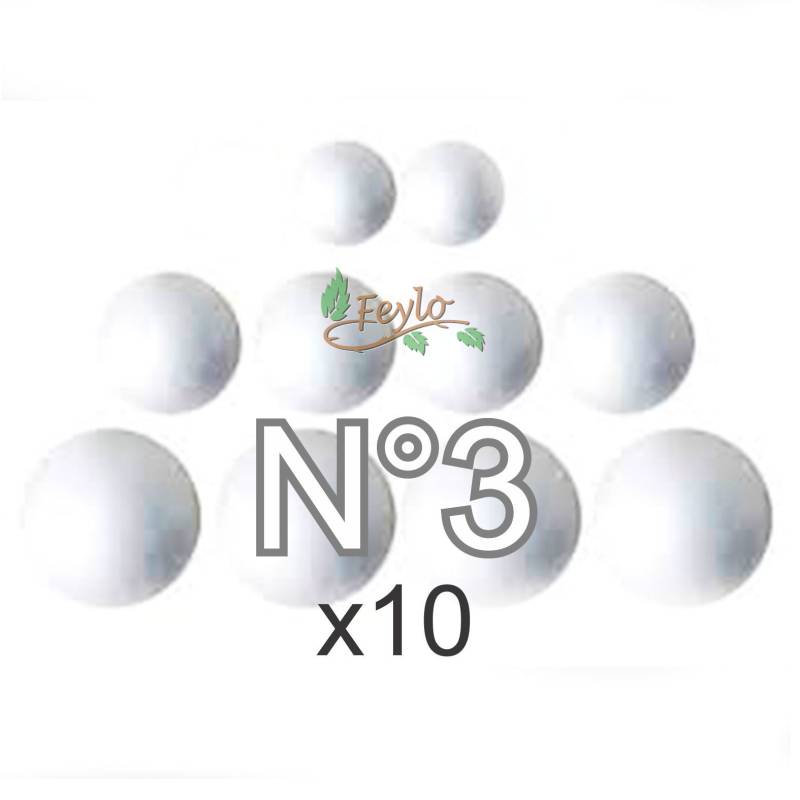 Esferas De Telgopor Nº3 X 10 Unidades
