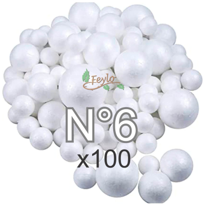 Esferas De Telgopor Nº6 X 100 Unidades