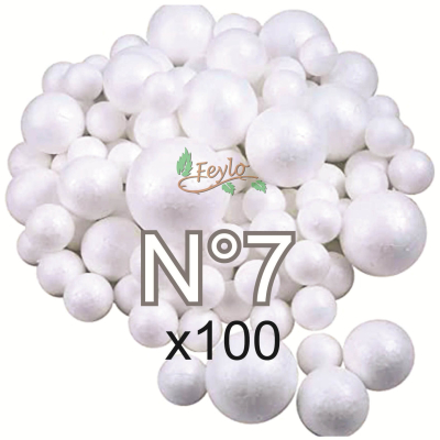 Esferas De Telgopor Nº7 X 100 Unidades