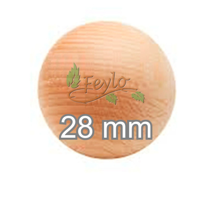 Esfera De Madera Ø 28Mm.x 1 Unidad