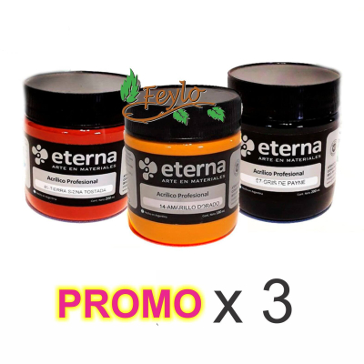 Promo Acrilicos Profesional Eterna 60Ml S3 X 2 Un.