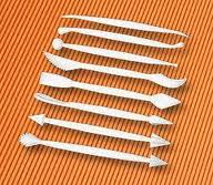 Estecas Plasticas Minis X 14 (Blancas)