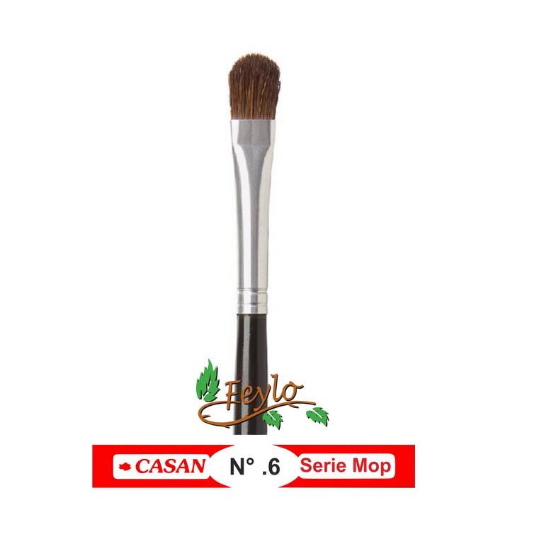 Casan  Pincel Mop Lengua De Gato Nº 6 Mango Negro