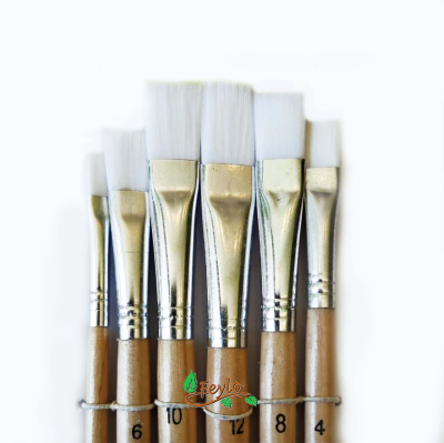 Pinceles Tigre  Art. 517 Set Chato X 6 Unid.