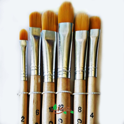 Pinceles Tigre  Art. 513 Set Lengua De Gato X 6 Unid.