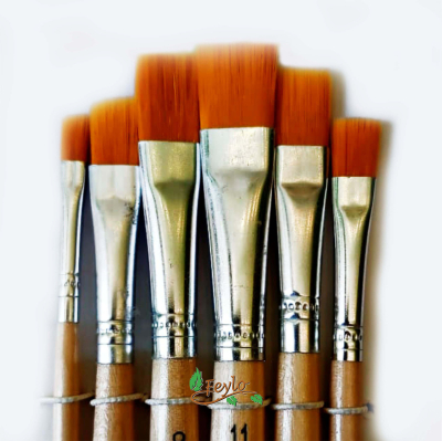 Pinceles Tigre  Art. 516 Set Chato X 6 Unid.